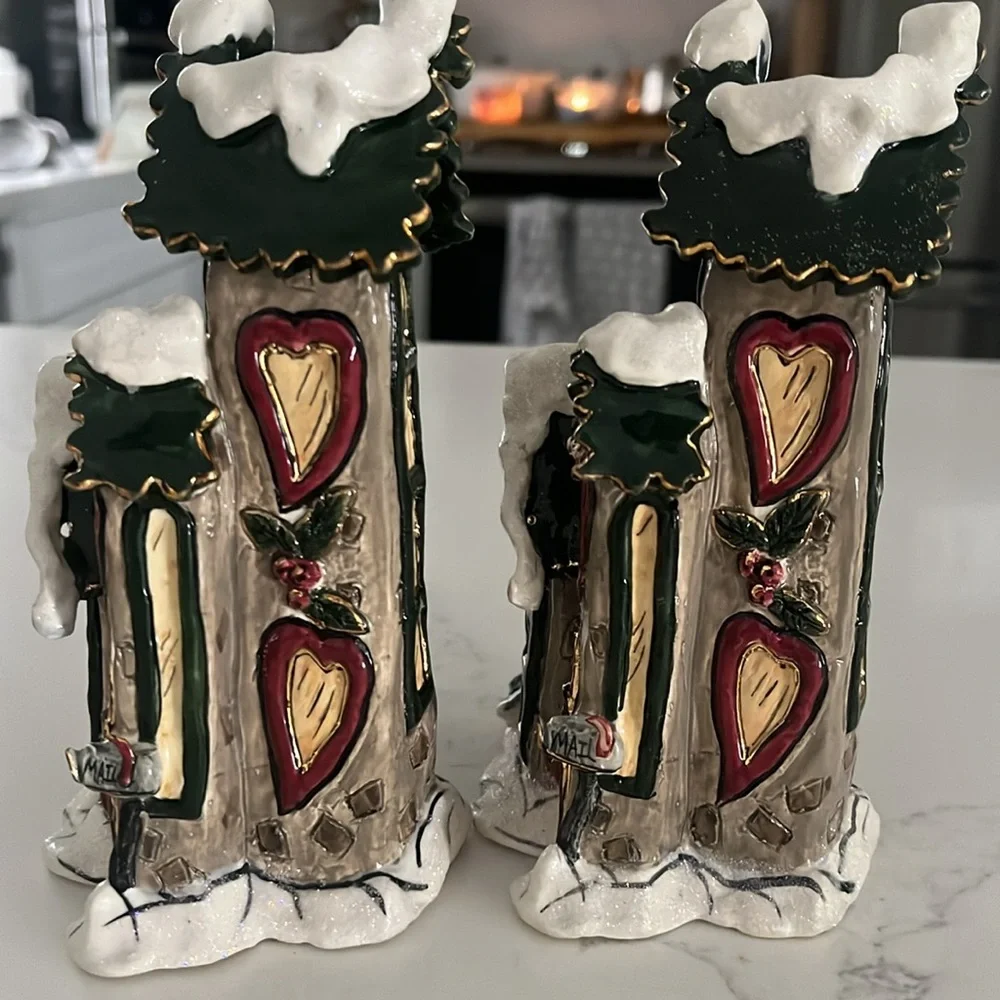 Blue Sky by Heather Goldmine House Candle Sticks